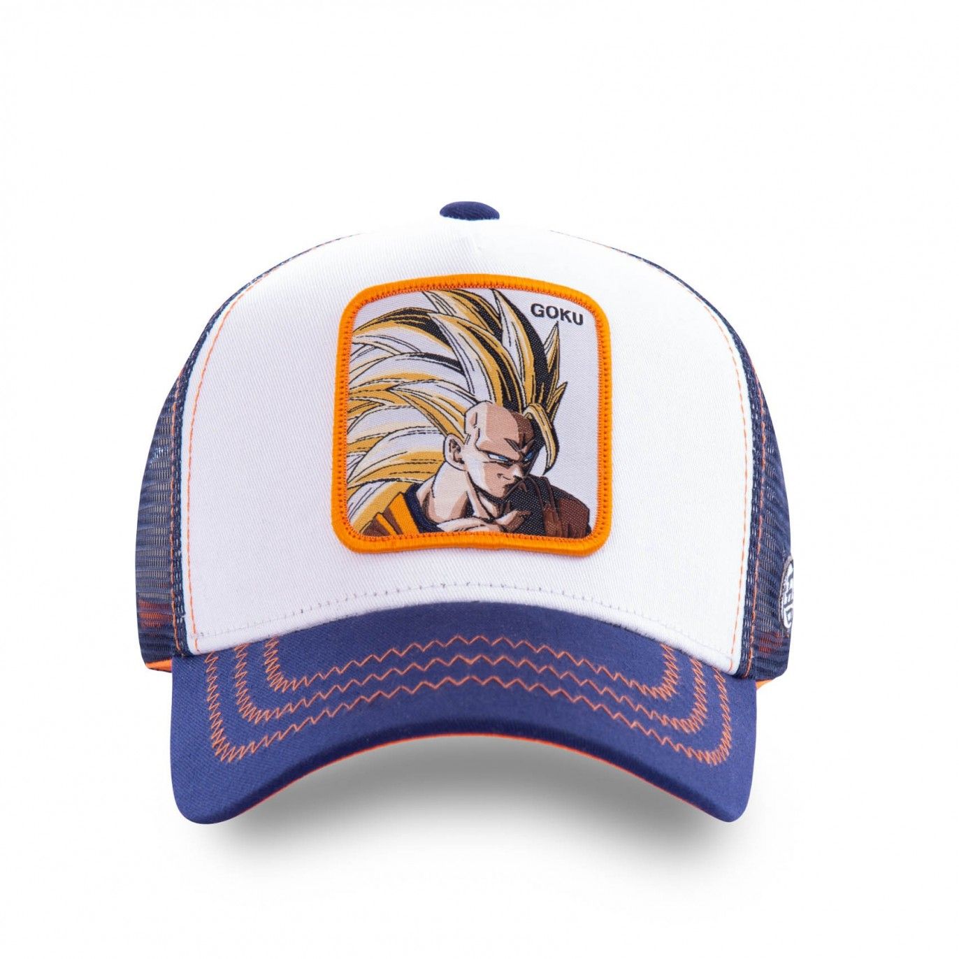 Men's Capslab Dragon Ball Z Sangoku Super Saiyan White Trucker Cap Capslab - 2