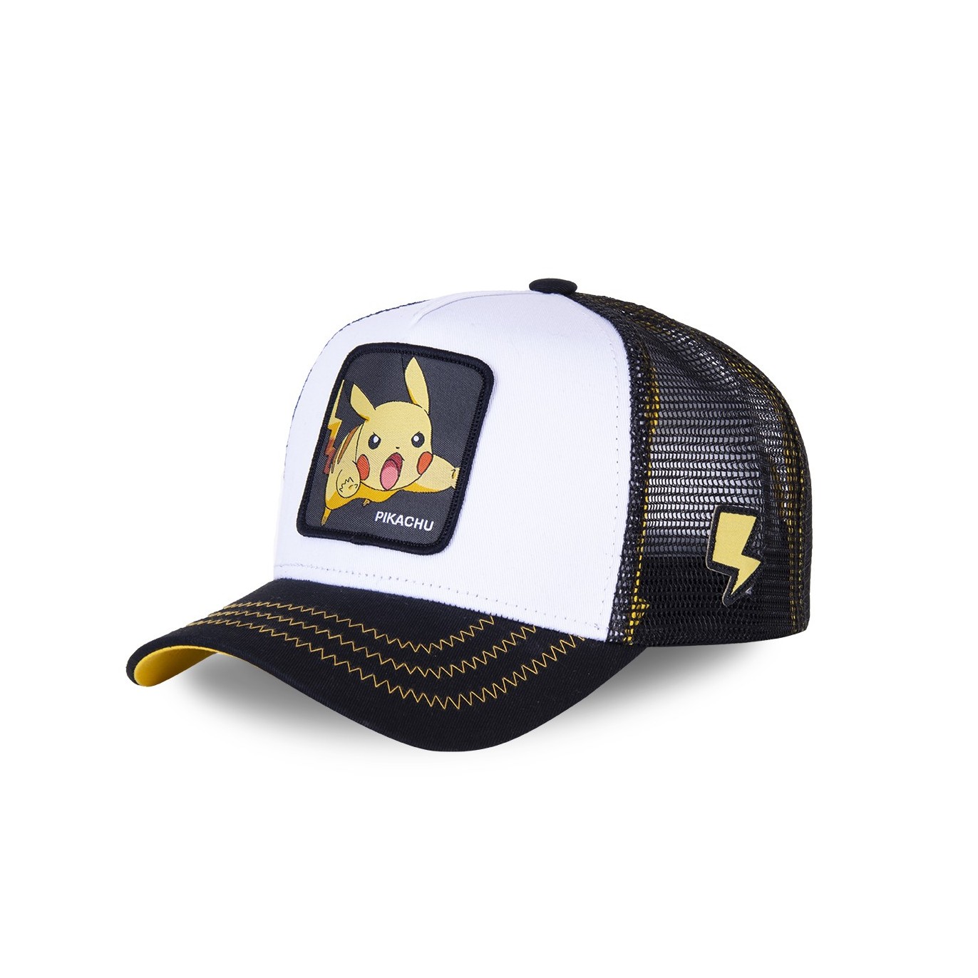 Men's Capslab Pokemon Pikachu White Trucker Cap Capslab - 1