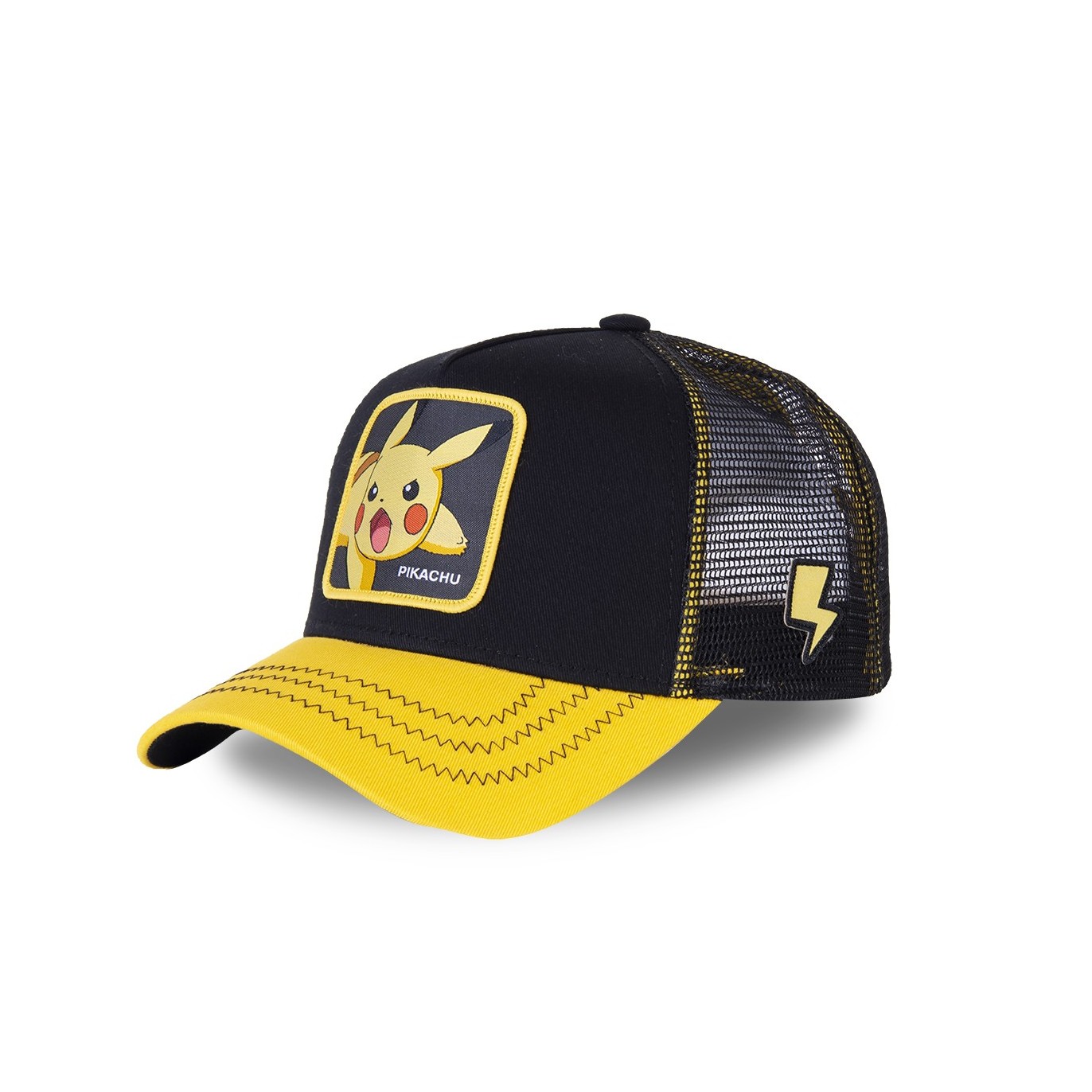 Men's Capslab Pokemon Pikachu Black Trucker Cap Capslab - 1