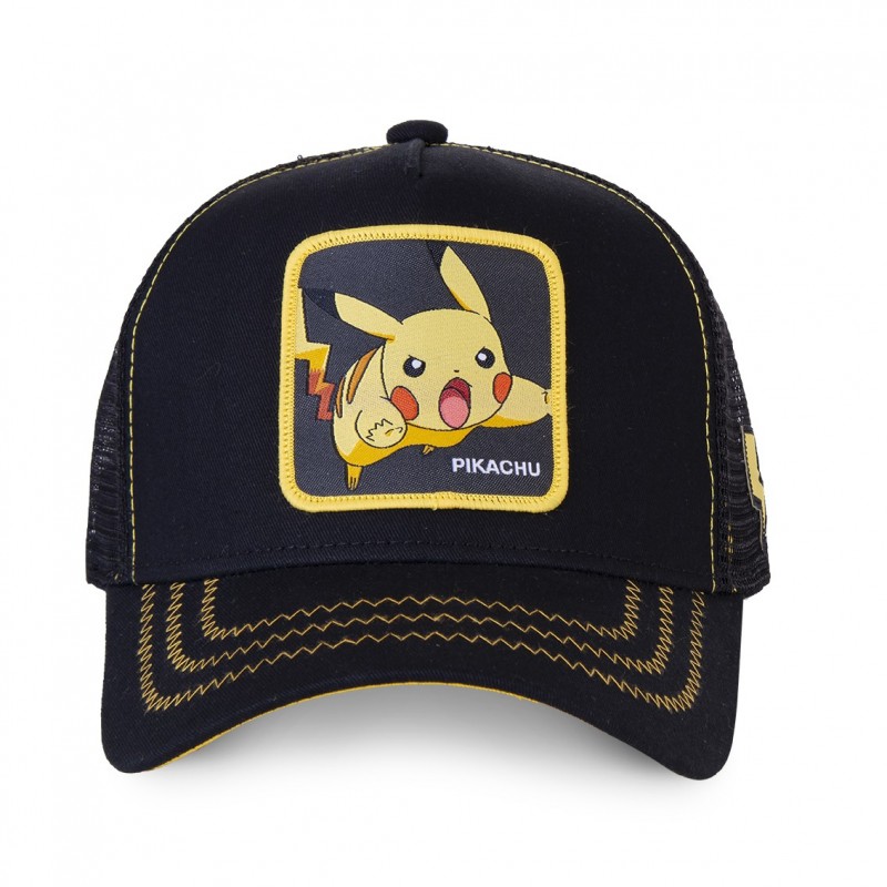 Men's Capslab Pokemon Pikachu Black Trucker Cap Capslab - 2