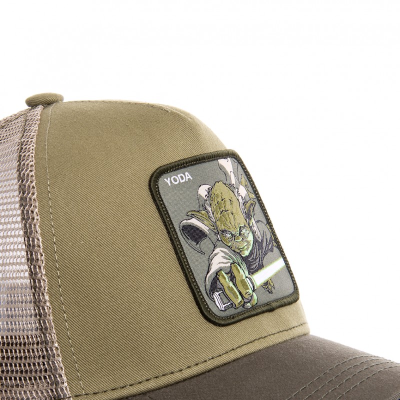 Casquette Capslab Star Wars Yoda Vert Kaki avec filet Capslab - 3