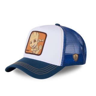 Men's Capslab Marvel Groot White Trucker Cap Capslab - 1