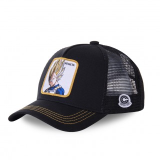 Men's Capslab Dragon Ball Z Vegeta Super Saiyan Black Cap Capslab - 1