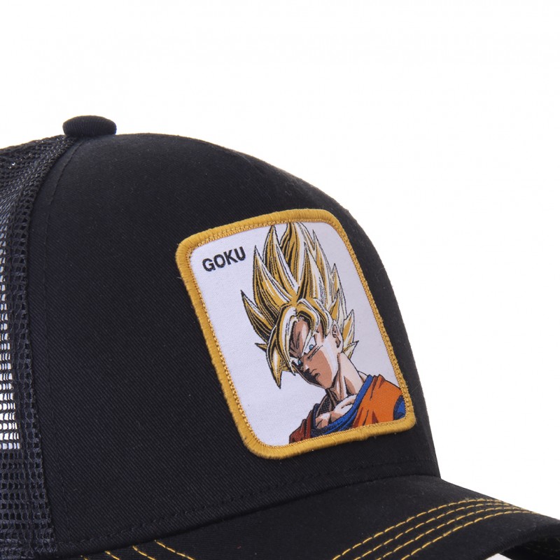 Men's Capslab Dragon Ball Z Goku Saiyan Black Cap Capslab - 3