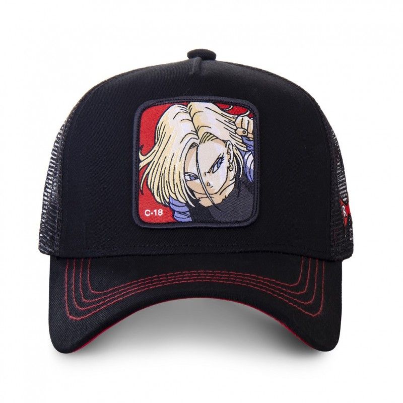 Casquette Trucker Dragon Ball Z C18 Snapback Noir Capslab Capslab - 2