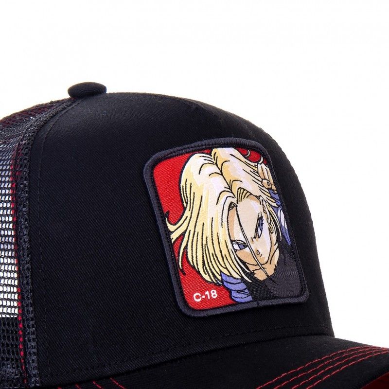 Casquette Trucker Dragon Ball Z C18 Snapback Noir Capslab Capslab - 3