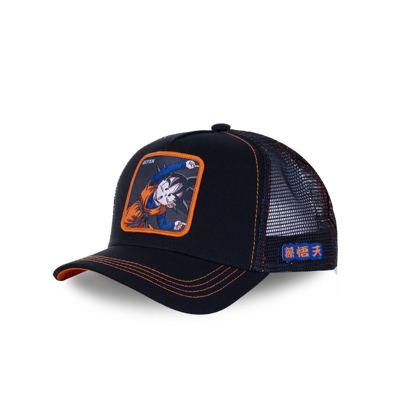 Men's Capslab Dragon Ball Z Goten Black Trucker Cap Capslab - 1