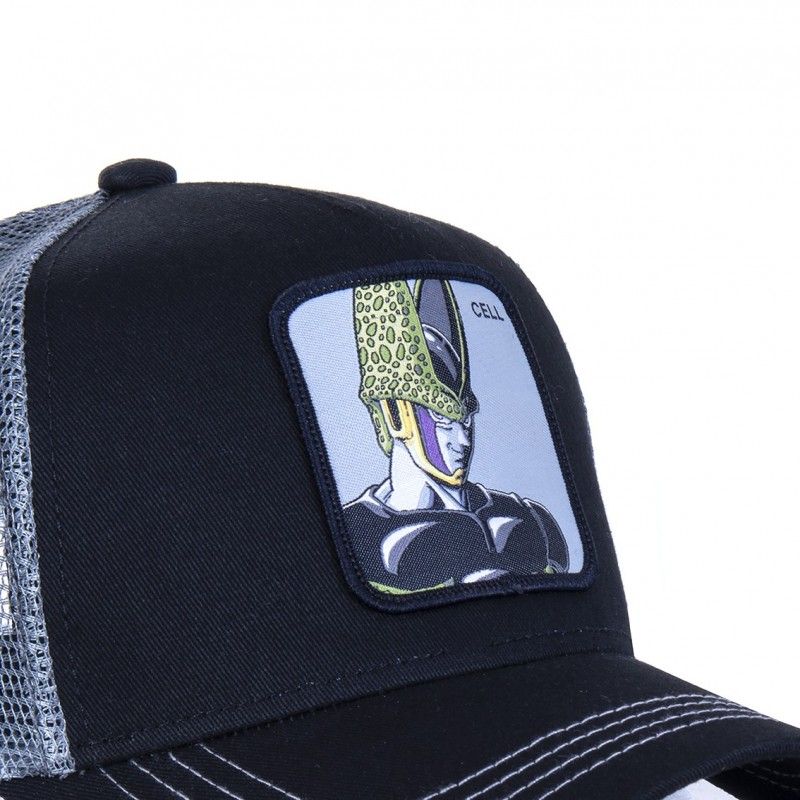 Men's Capslab Dragon Ball Z Cell Black Trucker Cap Capslab - 3