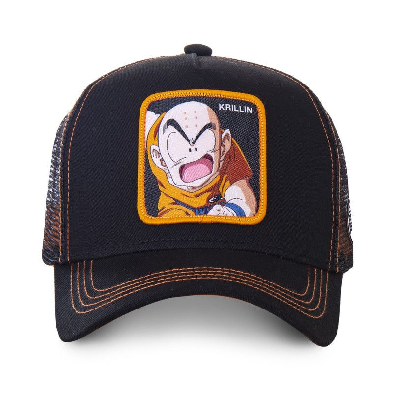 Men's Capslab Dragon Ball Z Krillin Black Trucker Cap Capslab - 2
