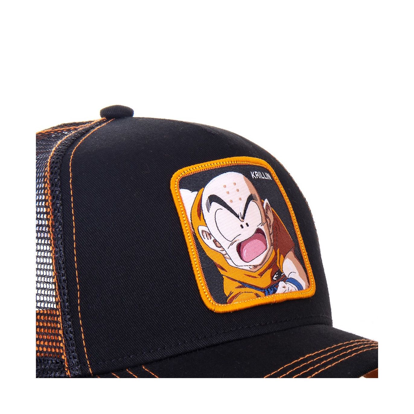 Men's Capslab Dragon Ball Z Krillin Black Trucker Cap Capslab - 3