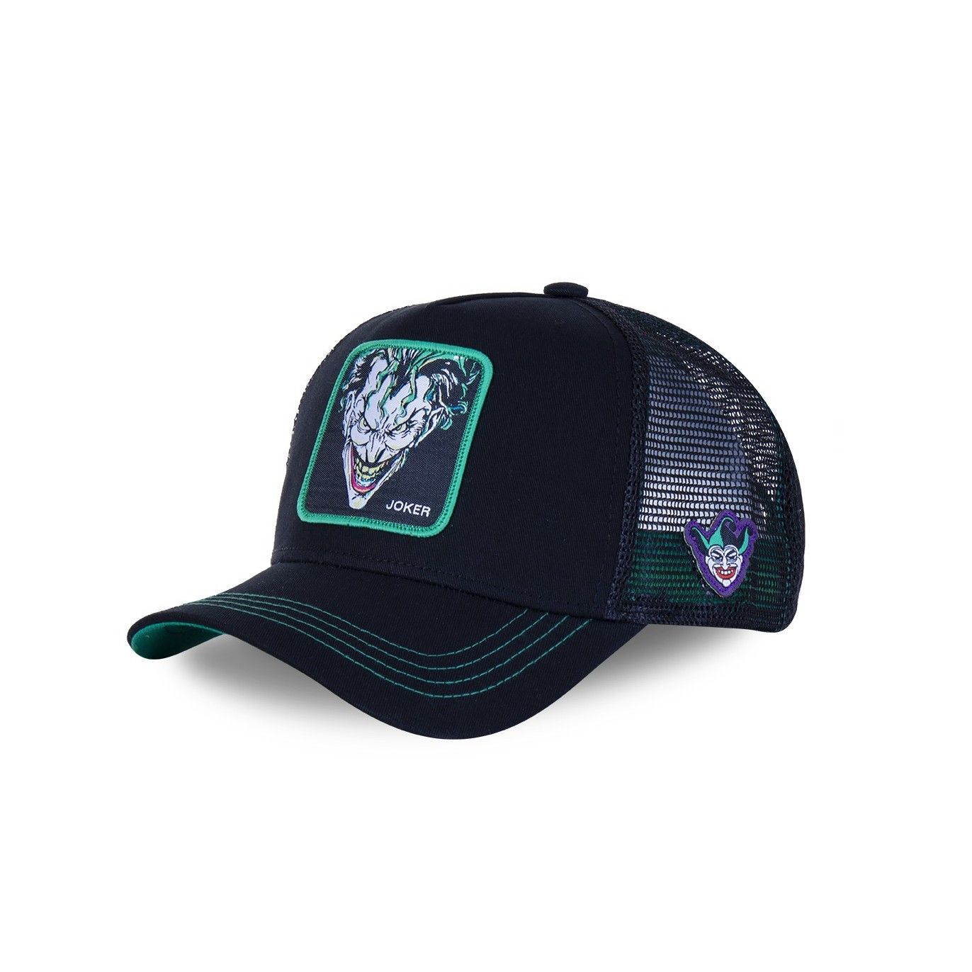 Men's Capslab DC Comics Joker Black Trucker Cap Capslab - 1