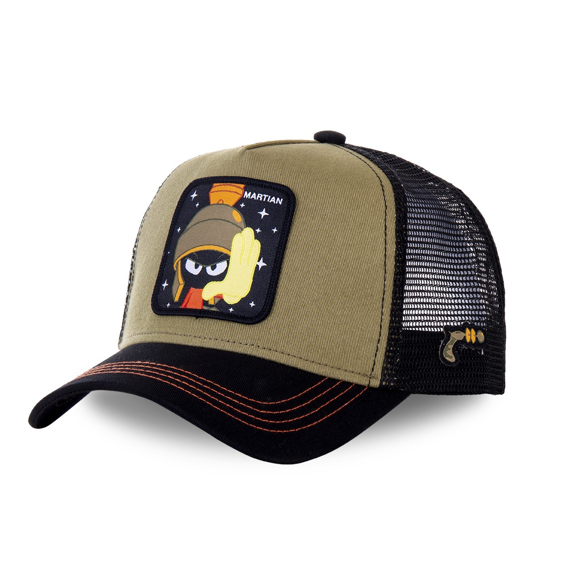 Men S Capslab Trucker Cap Capslab Looney Tunes Marvin The Martian Khaki Capslab