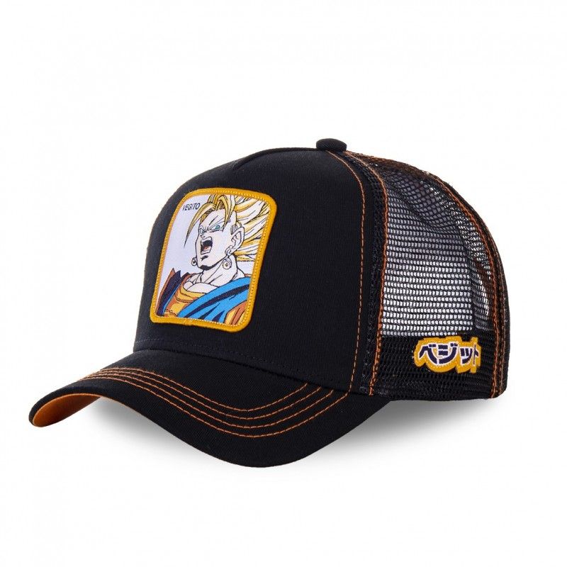 Casquette Trucker Dragon Ball Z Vegeta Snapback Noir Capslab Capslab - 1