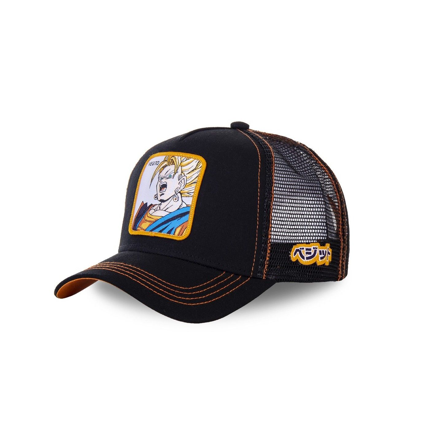 Casquette Trucker Dragon Ball Z Vegeta Snapback Noir Capslab Capslab - 1