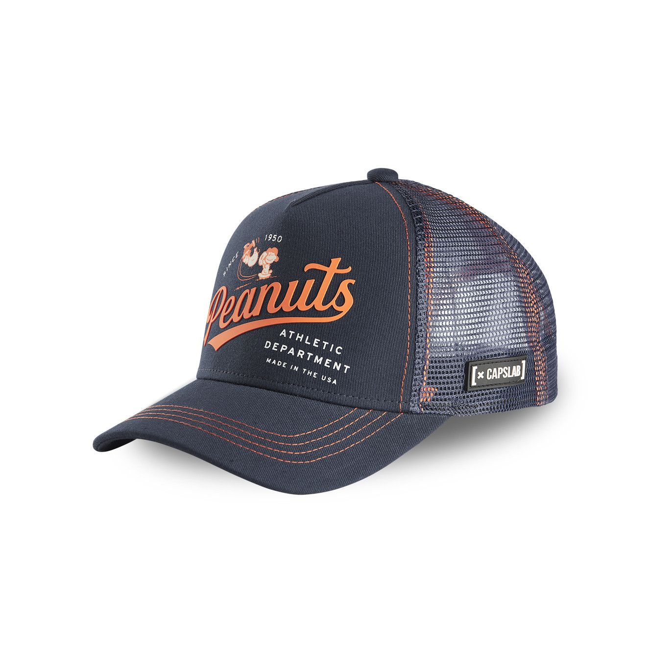 Casquette Trucker Peanuts Snapback Bleu Capslab Capslab - 1