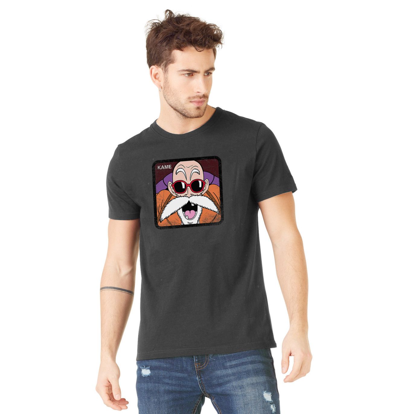 T-shirt Dragon Ball Z Tortue Geniale Homme Gris Capslab Capslab - 1