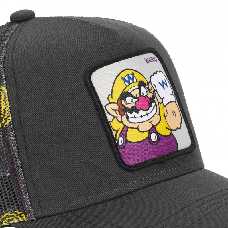 Casquette Trucker Super Mario Wario Snapback Gris Capslab Capslab - 3