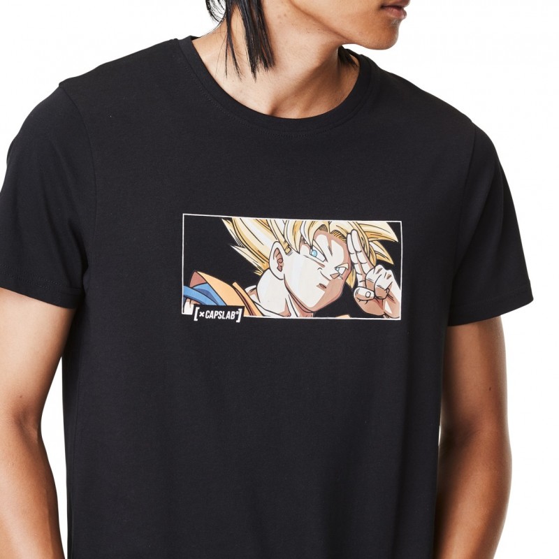 T-shirt Dragon Ball Z Goku Homme Noir Capslab Capslab - 3