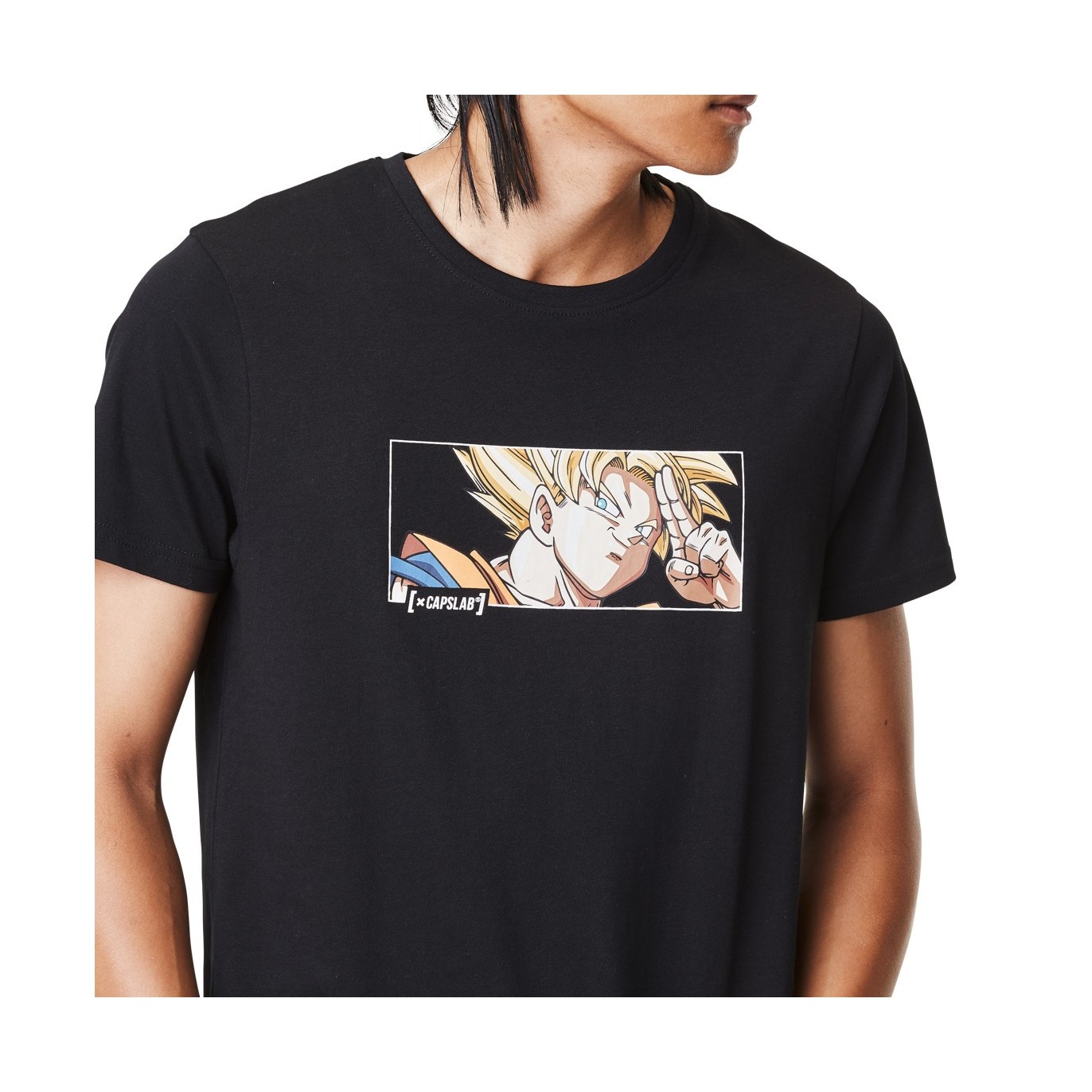 T-shirt Dragon Ball Z Goku Homme Noir Capslab Capslab - 3