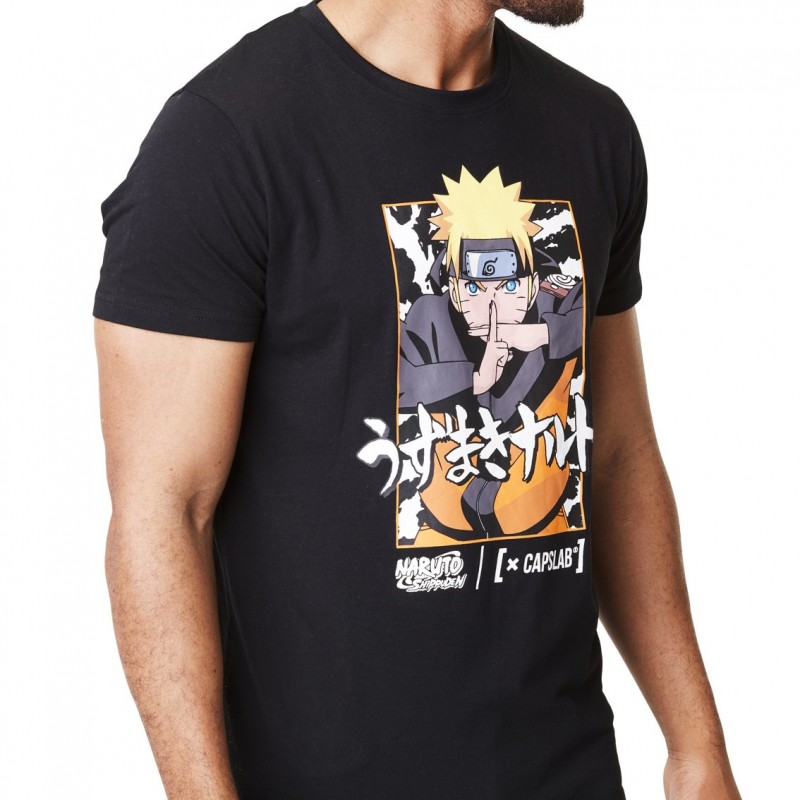 T-shirt Naruto Shippuden Homme Noir Capslab Capslab - 2