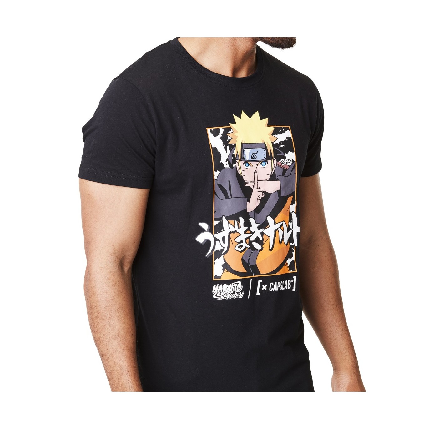 T-shirt Naruto Shippuden Homme Noir Capslab Capslab - 2