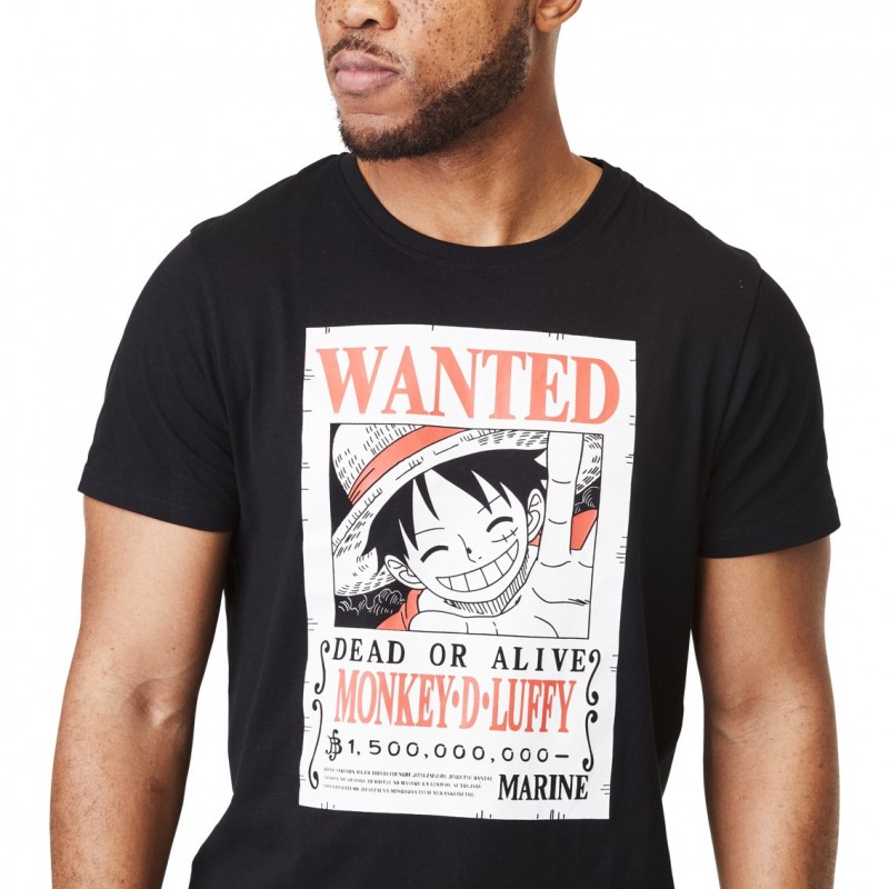 T-shirt One Piece Luffy Homme Noir Capslab Capslab - 3
