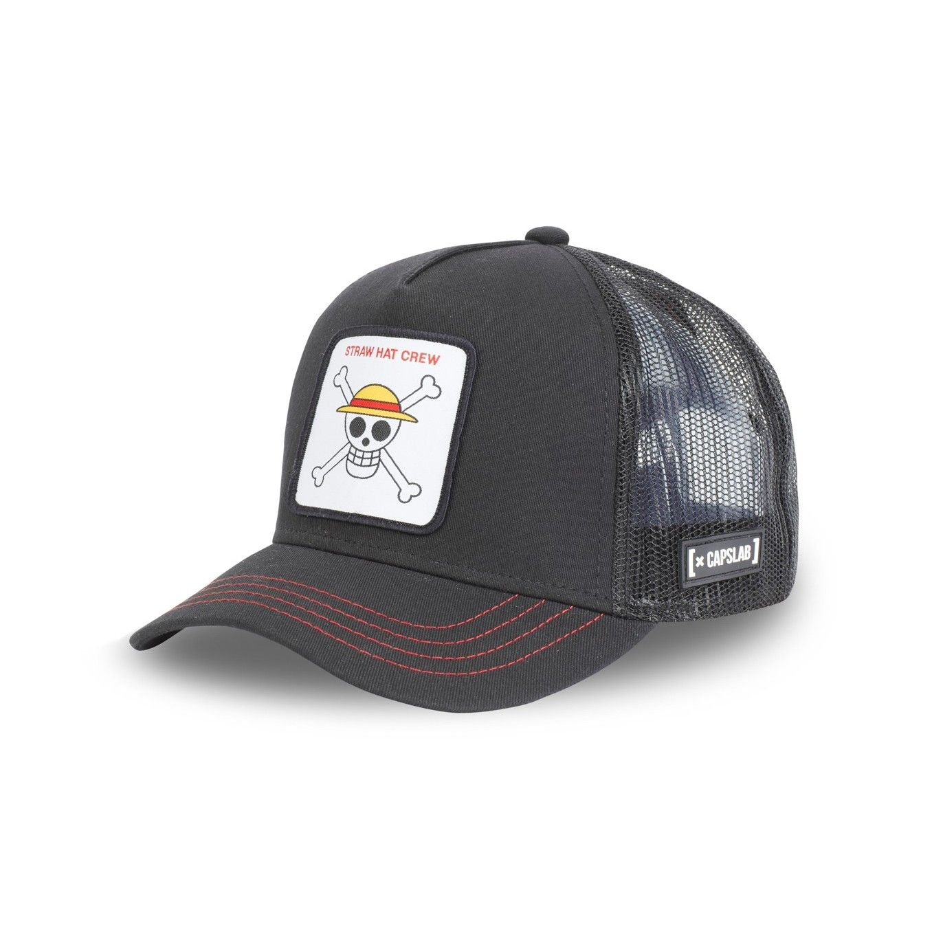 Cappellino Snapback Capslab One Piece Rufy - Bianco E Nero, Taglia Unica Regolabile