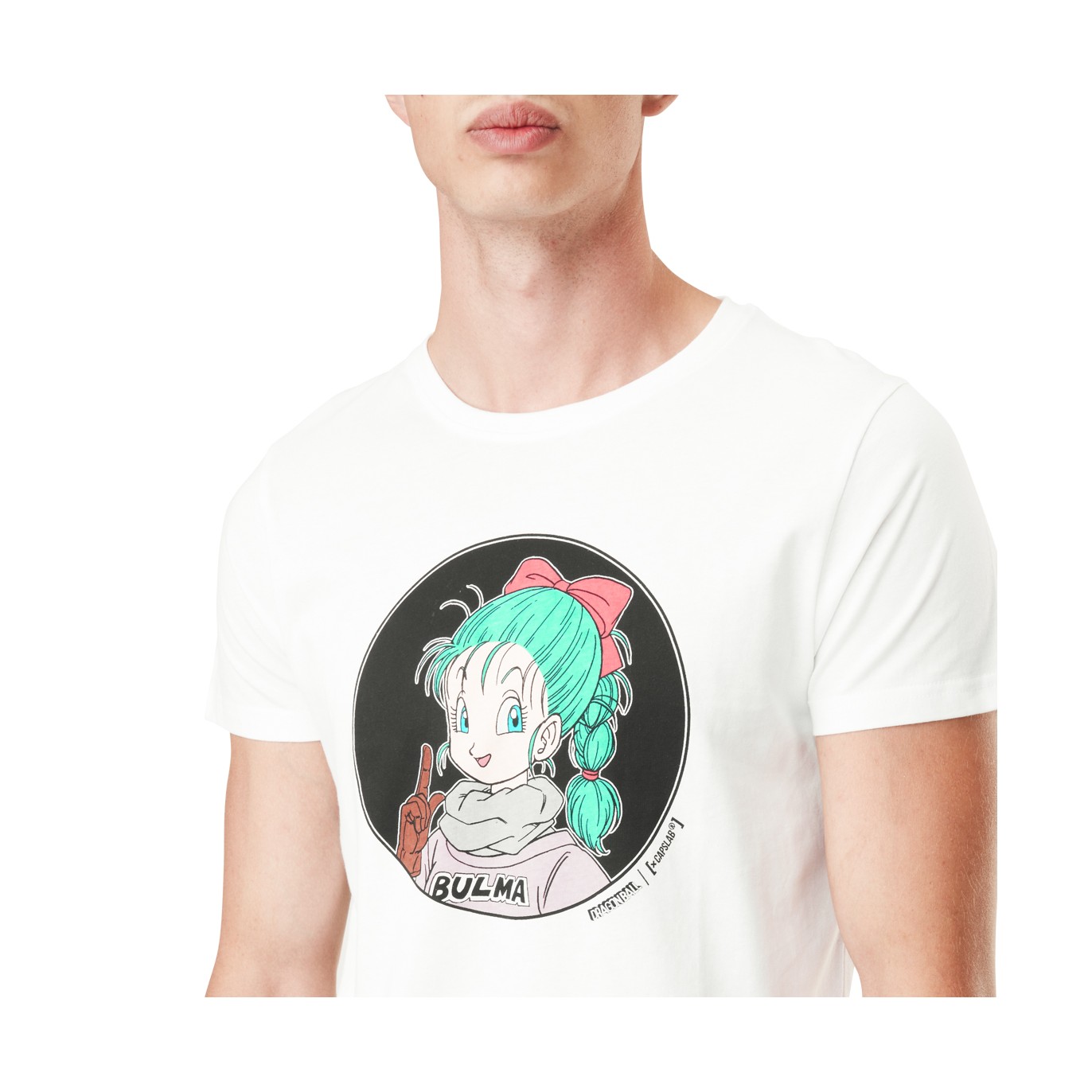 T-shirt homme en coton col rond Dragon Ball Bulma Capslab - 1