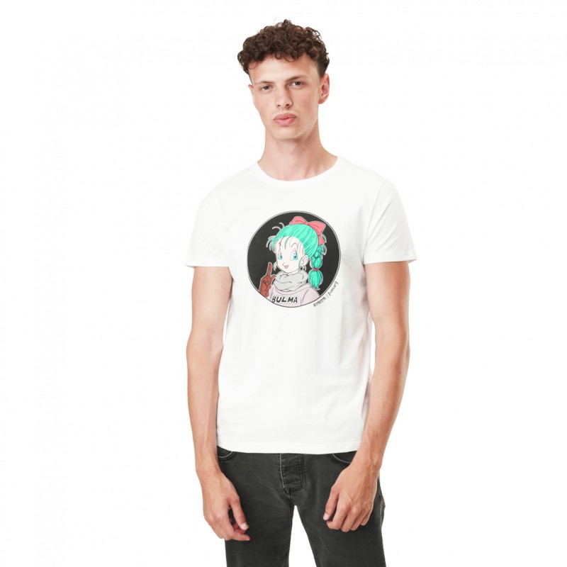T-shirt Dragon Ball Bulma Homme Blanc Capslab Capslab - 3
