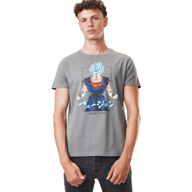 T-shirt homme en coton col rond Dragon Ball Super Super Saiyan Blue Capslab - 3