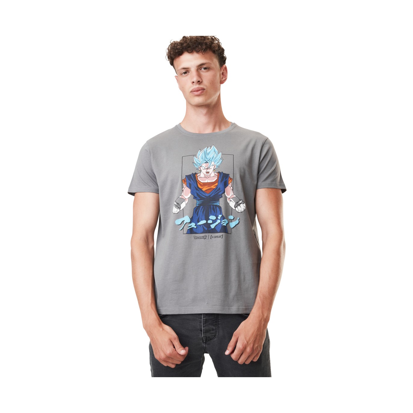 T-shirt homme en coton col rond Dragon Ball Super Super Saiyan Blue Capslab - 3