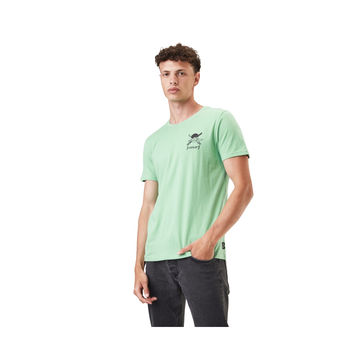 T-shirt homme col rond One Piece Zoro Capslab - 3