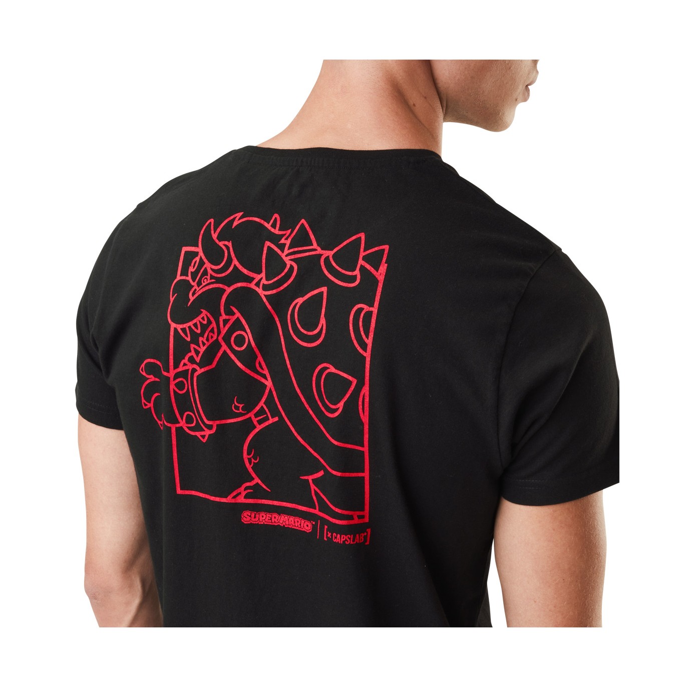 T-shirt Super Mario Bowser Homme Noir Capslab Capslab - 2