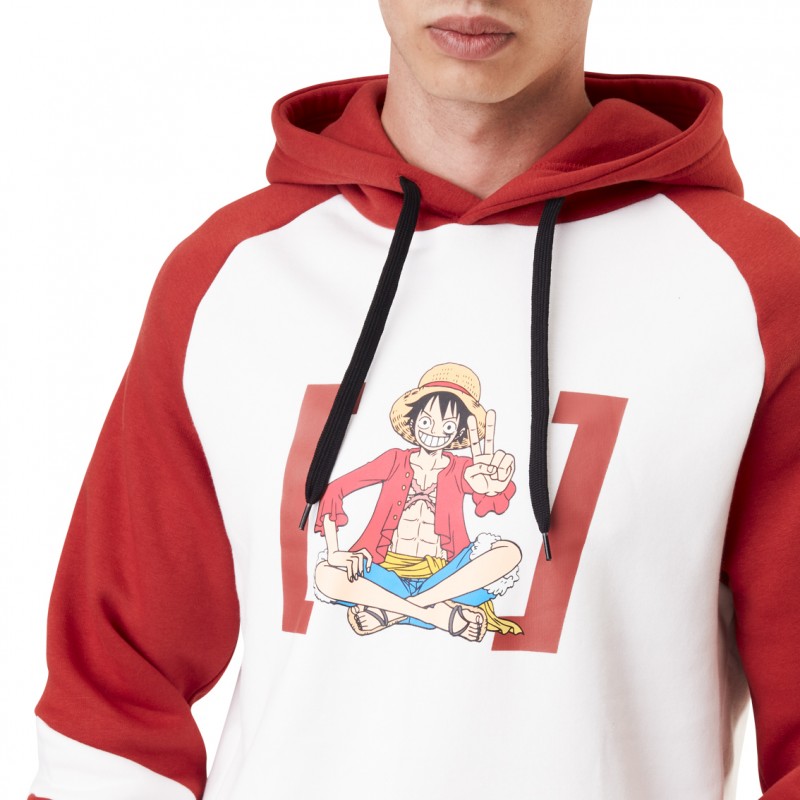 Sweat One Piece Luffy Homme Rouge Capslab Capslab - 1