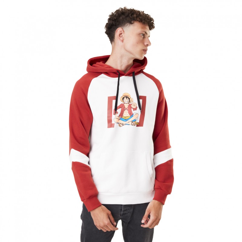 Sweat One Piece Luffy Homme Rouge Capslab Capslab - 3