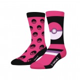 Paire de Chaussettes Pokemon Pokeball Rouge Capslab