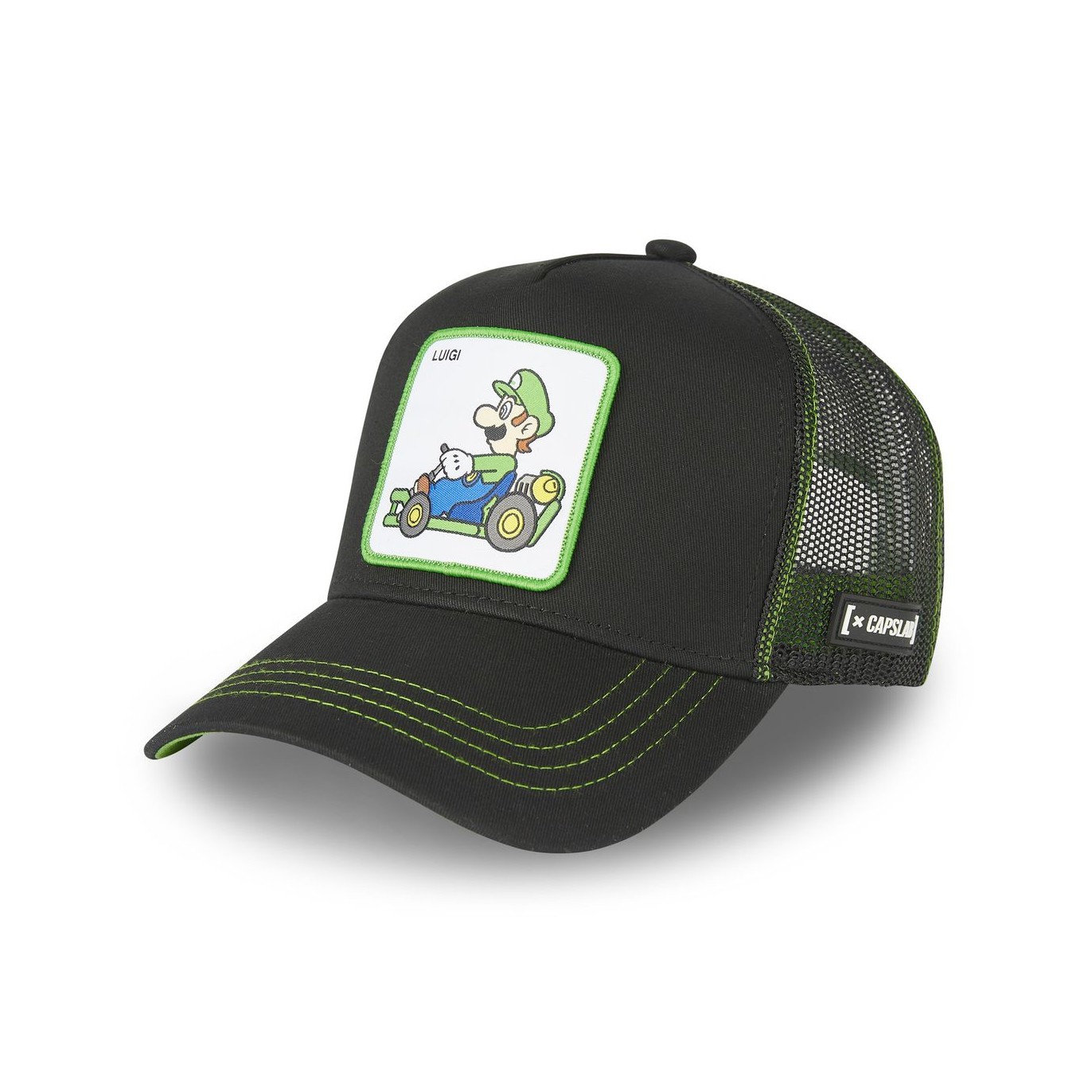 Casquette Trucker Mario Kart Luigi Snapback Noir Capslab Capslab - 1