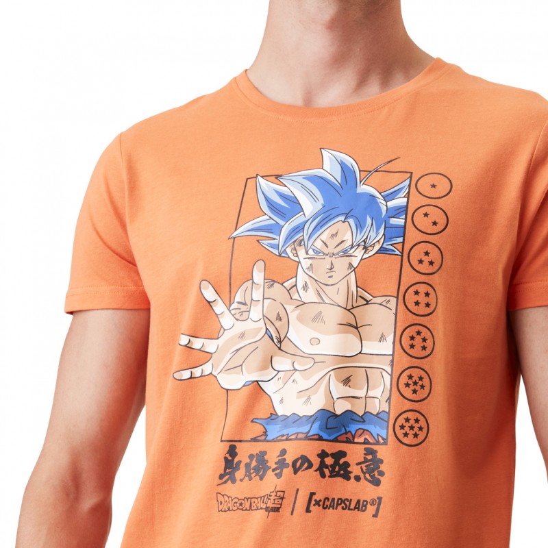 T-shirt Dragon Ball Super Goku Homme Orange Capslab Capslab - 1