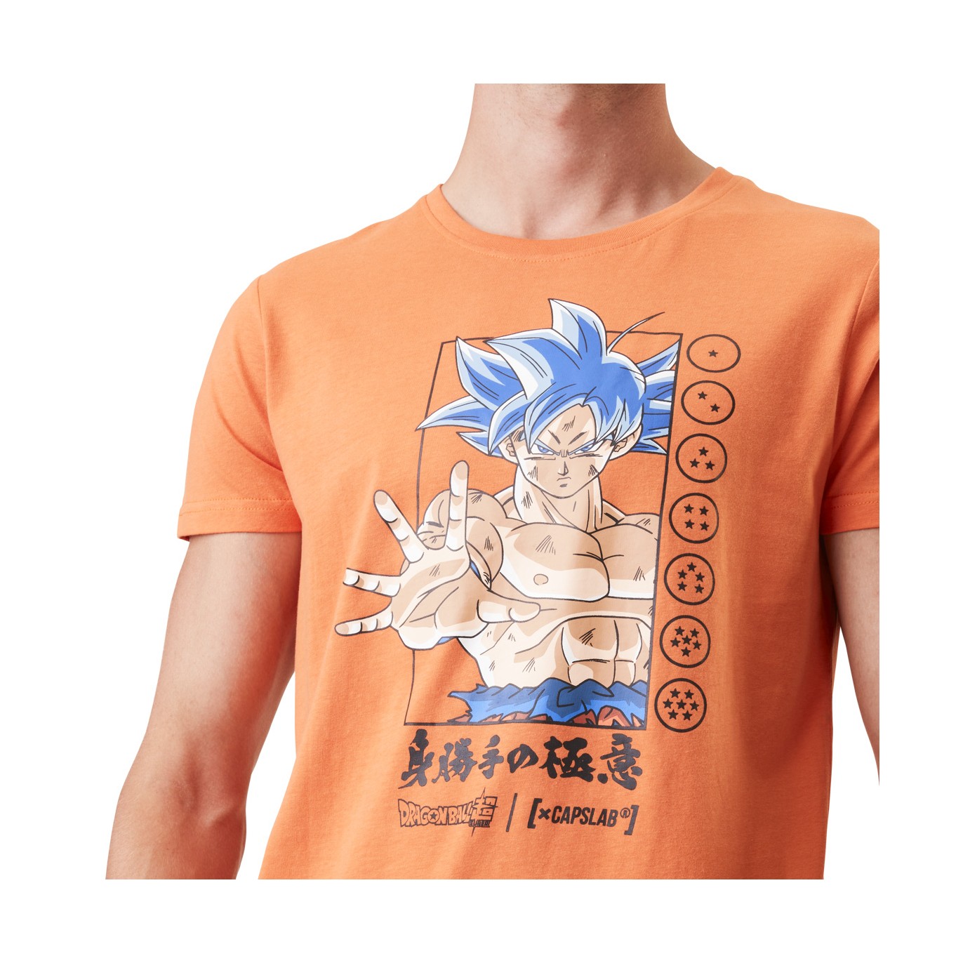 T-shirt Dragon Ball Super Goku Homme Orange Capslab Capslab - 1