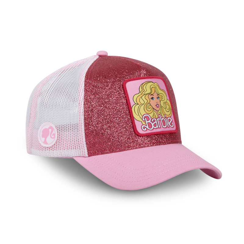 Casquette Trucker Barbie Snapback Effet Brillant - Rose - Capslab Capslab - 2