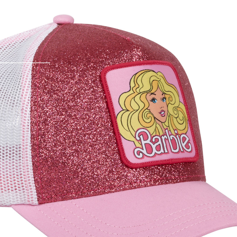 Casquette Trucker Barbie Snapback Effet Brillant - Rose - Capslab Capslab - 3