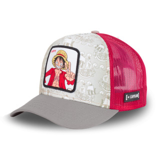 Casquette enfant Trucker One Piece Luffy Snapback - Beige - Capslab Capslab - 1