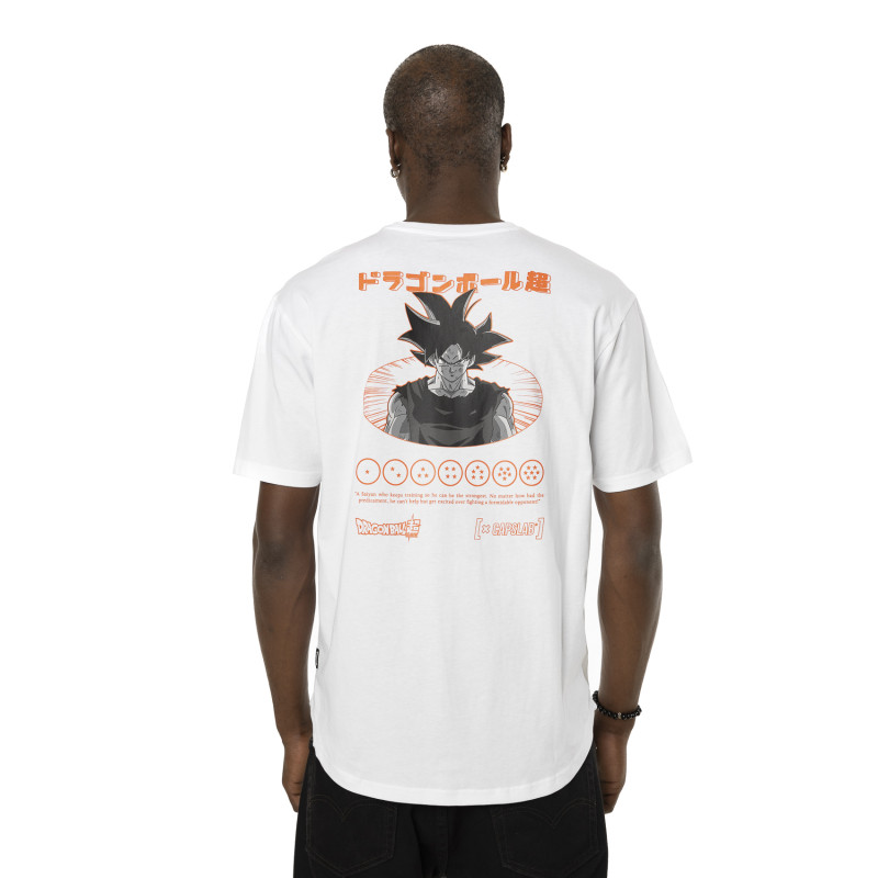 T-shirt Blanc Dragon Ball Super Goku Homme - Capslab Capslab - 3