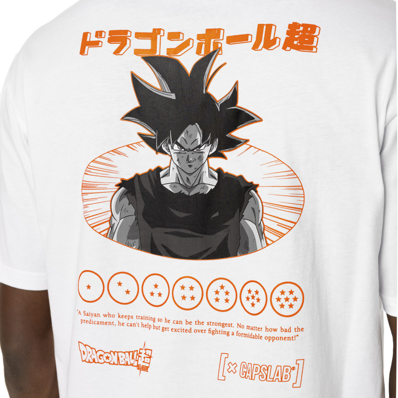 T-shirt Blanc Dragon Ball Super Goku Homme - Capslab Capslab - 4