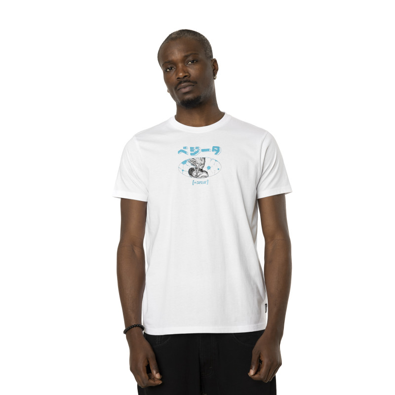 T-shirt Blanc Dragon Ball Super Vegeta Homme - Capslab Capslab - 1