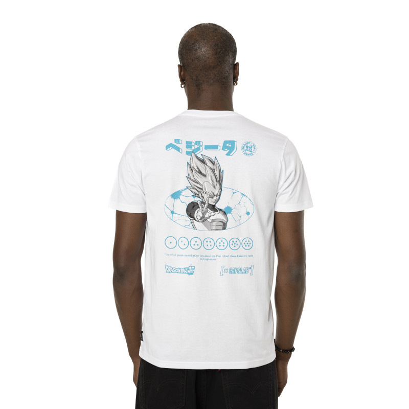 T-shirt Blanc Dragon Ball Super Vegeta Homme - Capslab Capslab - 3