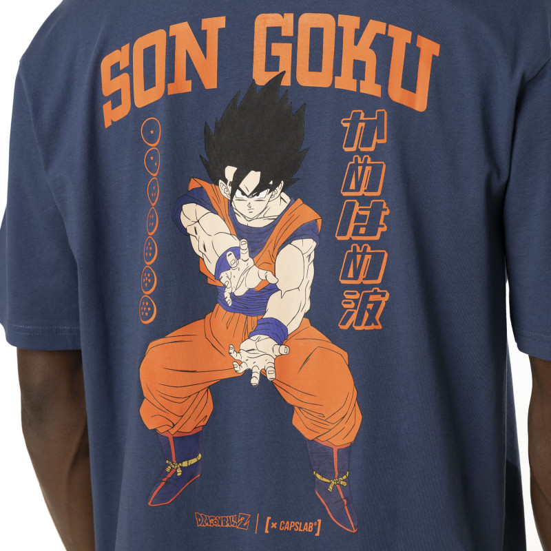 T-shirt Bleu  Dragon Ball Z Goku Homme Relaxed Fit - Capslab Capslab - 4
