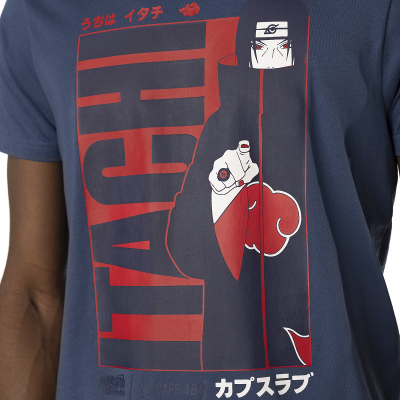 T-shirt en coton homme regular fit avec print Naruto Shippuden Itachi Capslab - 2