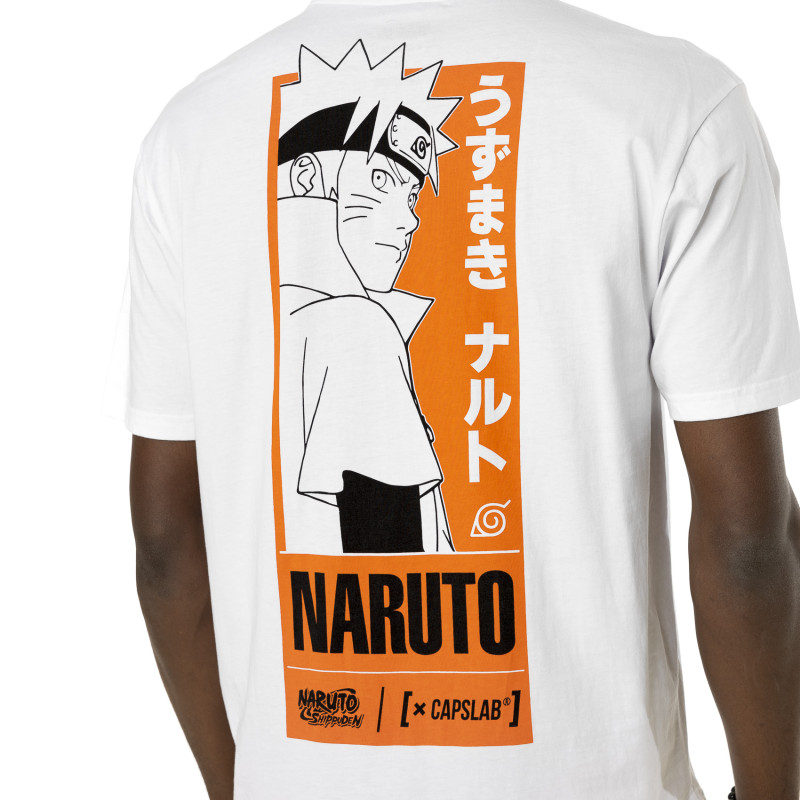 T-shirt Blanc Naruto Shippuden Homme coupe Relaxed fit Capslab Capslab - 4
