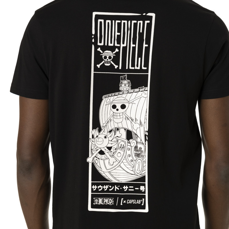T-shirt Noir One Piece Homme coupe Regular Capslab Capslab - 4